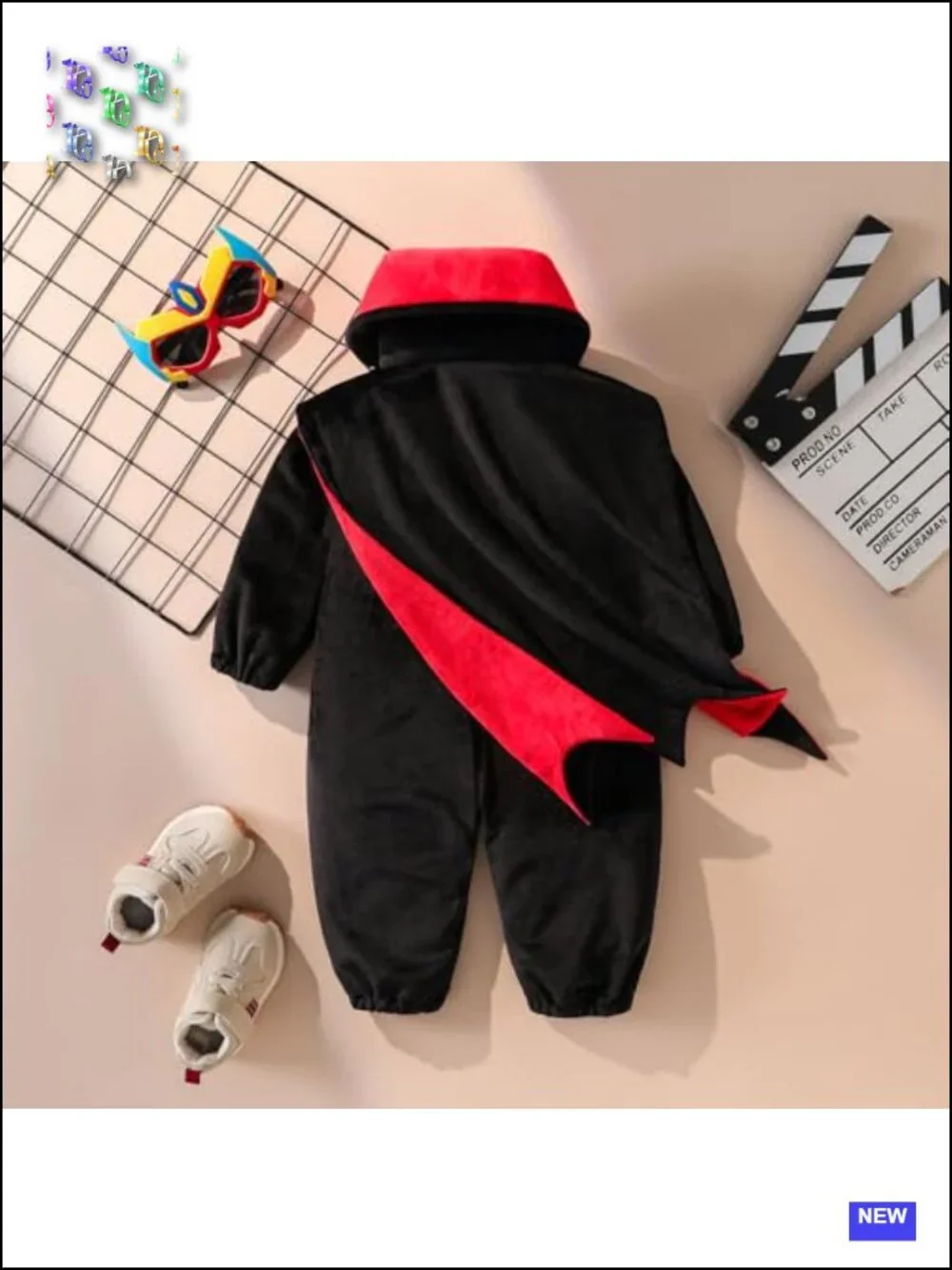 Toddler Vampire Costume Jumpsuit Long Sleeve Zipper Halloween Cosplay